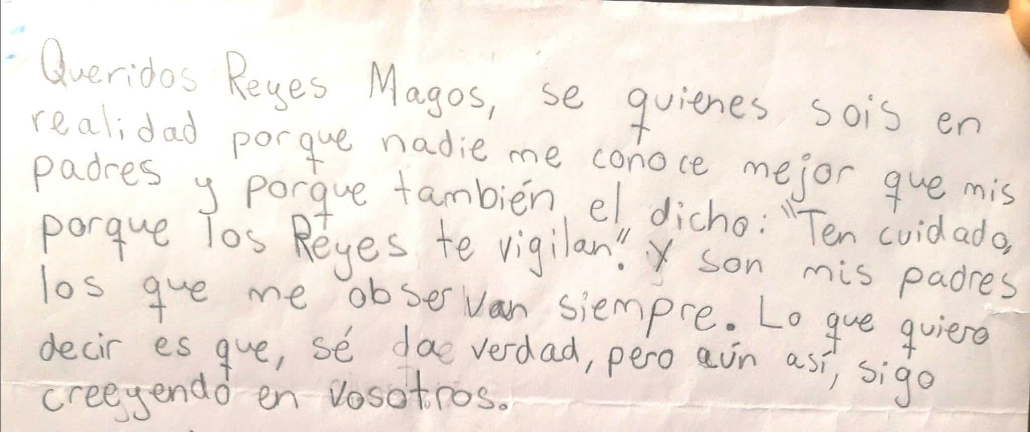 Carta para los Reyes Magos
