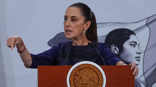 Claudia Sheinbaum presidenta de México, durante la Conferencia del Pueblo