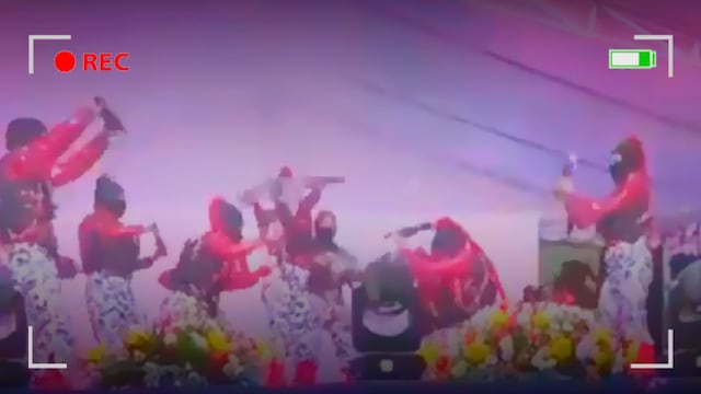 Polémica en Michoacán por baile de estudiantes con armas largas