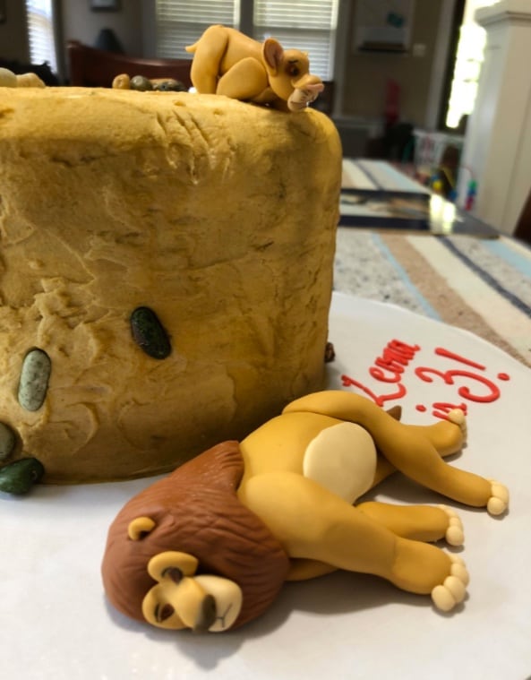 Pastel con la muerte de Mufasa