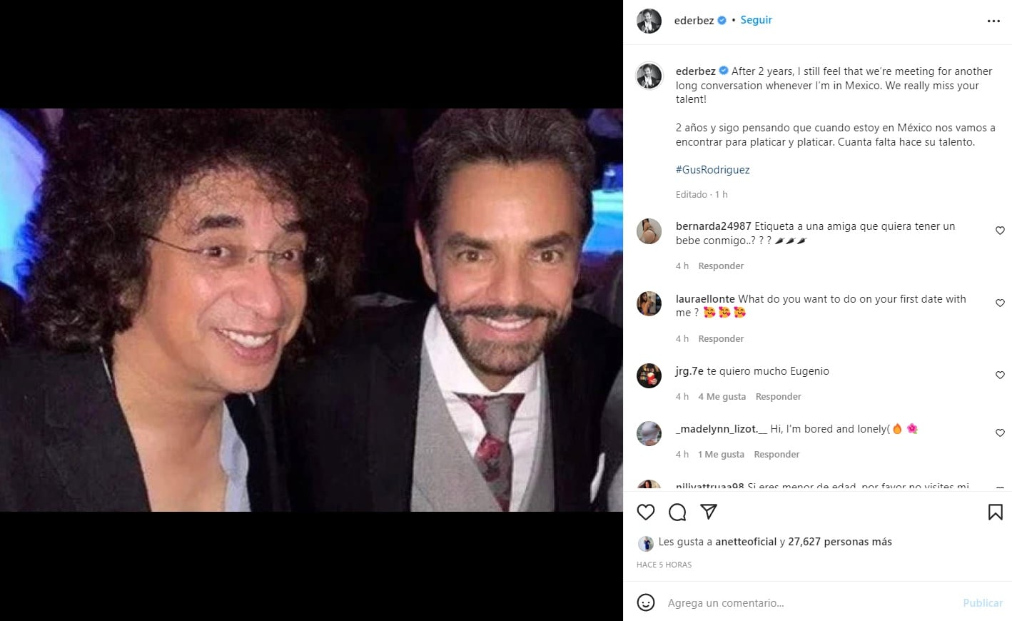 Eugenio Derbez y Gus Rodríguez