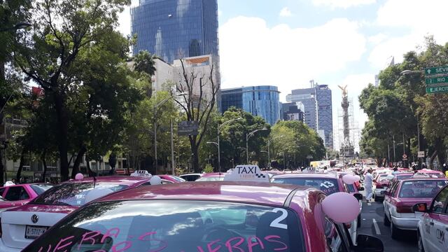 Marcha de Taxistas en la Ciudad de México
