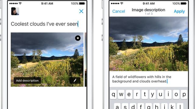 Twitter: descripciones alt en imágenes para débiles visuales