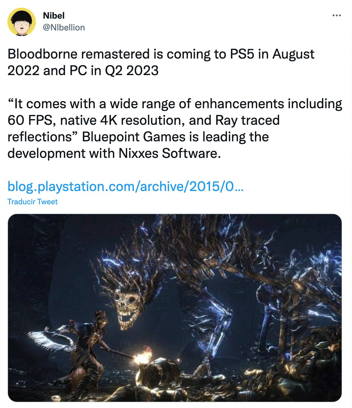 Noticia falsa de Bloodborne