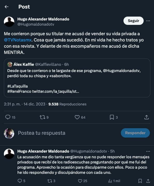 Ex colaborador de Radio Fórmula le responde a Álex Kaffie y llueve otra pedrada sobre René Franco