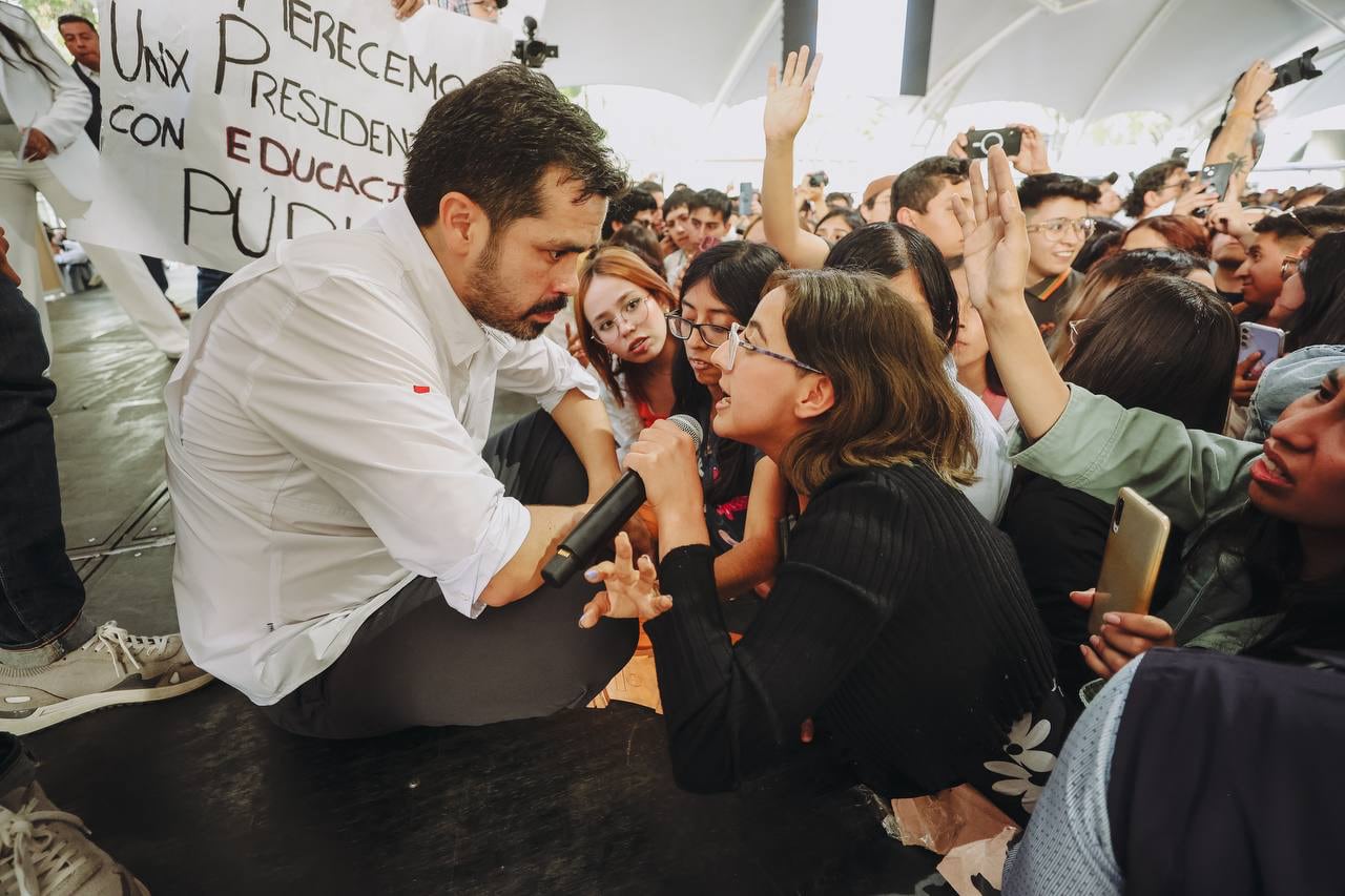 Jorge Álvarez Máynez en la UAM Xochimilco