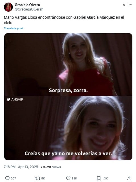Memes de Mario Vargas Llosa y Gabriel García Márquez