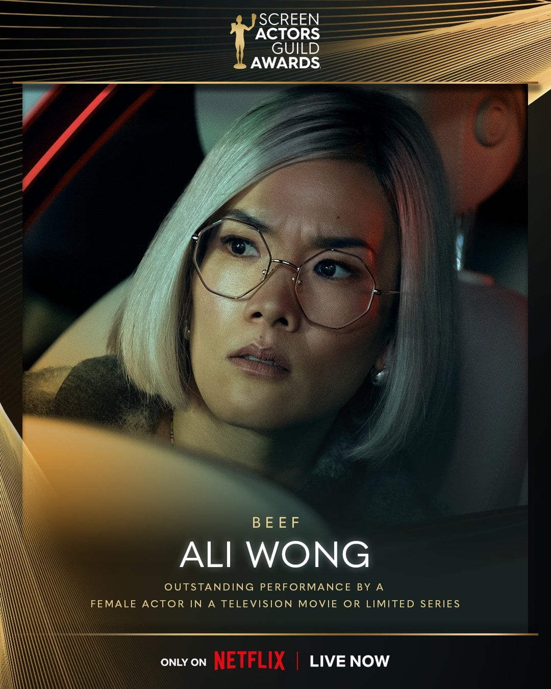 Ali Wong gana a Mejor Actriz en una Miniserie o Película para Televisión en los SAG Awards 2024