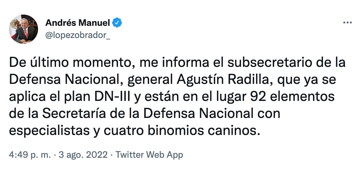 AMLO anuncia plan DN-III para rescate de mineros en Coahuila