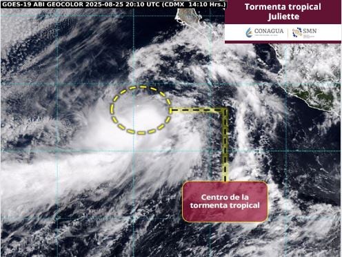 Monitoreo de la Tormenta Tropical Juliette