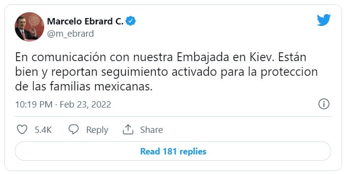 Post de Marcelo Ebrard