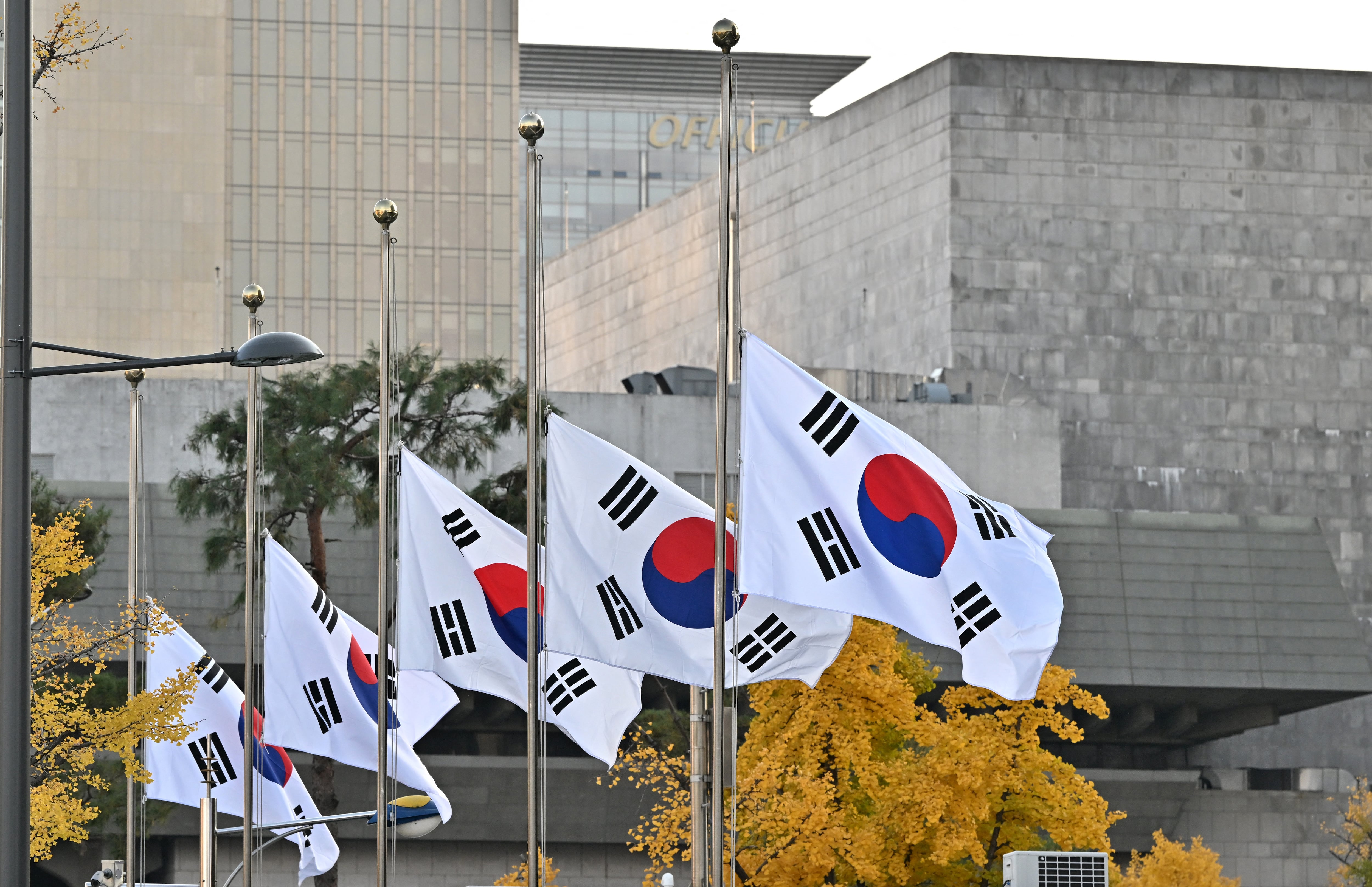 Banderas a media asta por estampida en Corea del Sur