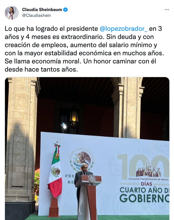 Claudia Sheinbaum sobre informe de AMLO