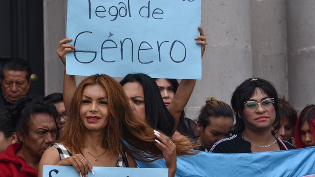 Protesta por el reconocimiento legal de género.