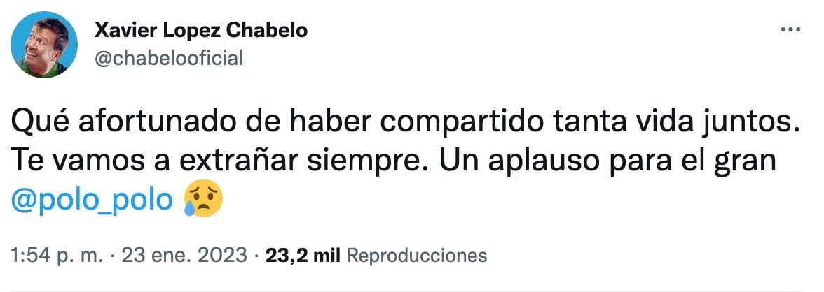 Chabelo se despide de Polo Polo