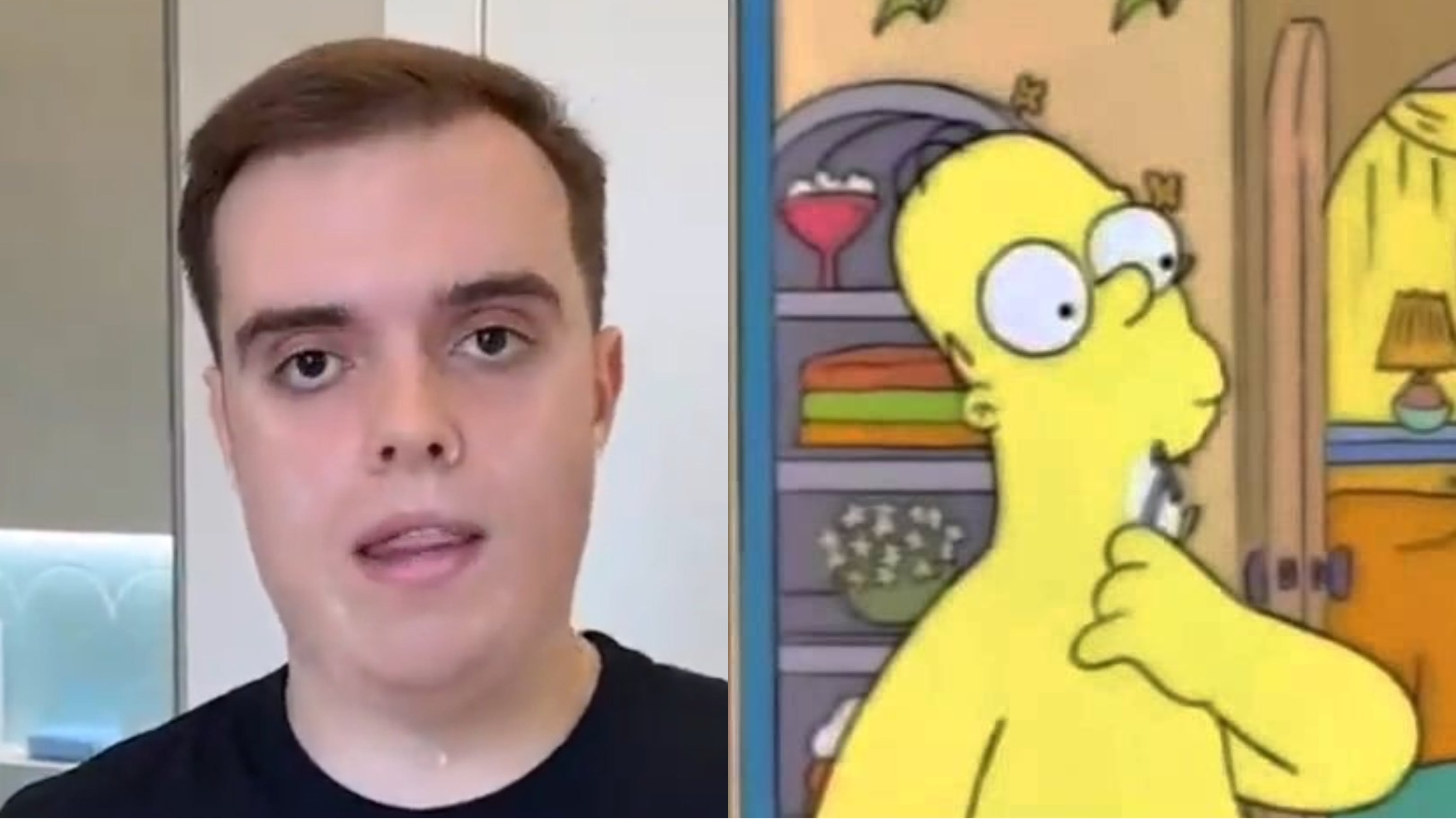 ¿Ibai Llanos u Homero Simpson? La foto sin barba del face reveal resultó perturbadora