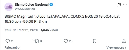 Sismo CDMX