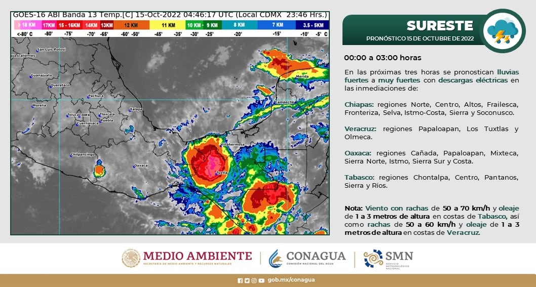 Tormenta tropical ‘Karl’ en vivo: alertan lluvias torrenciales en Chiapas y Tabasco