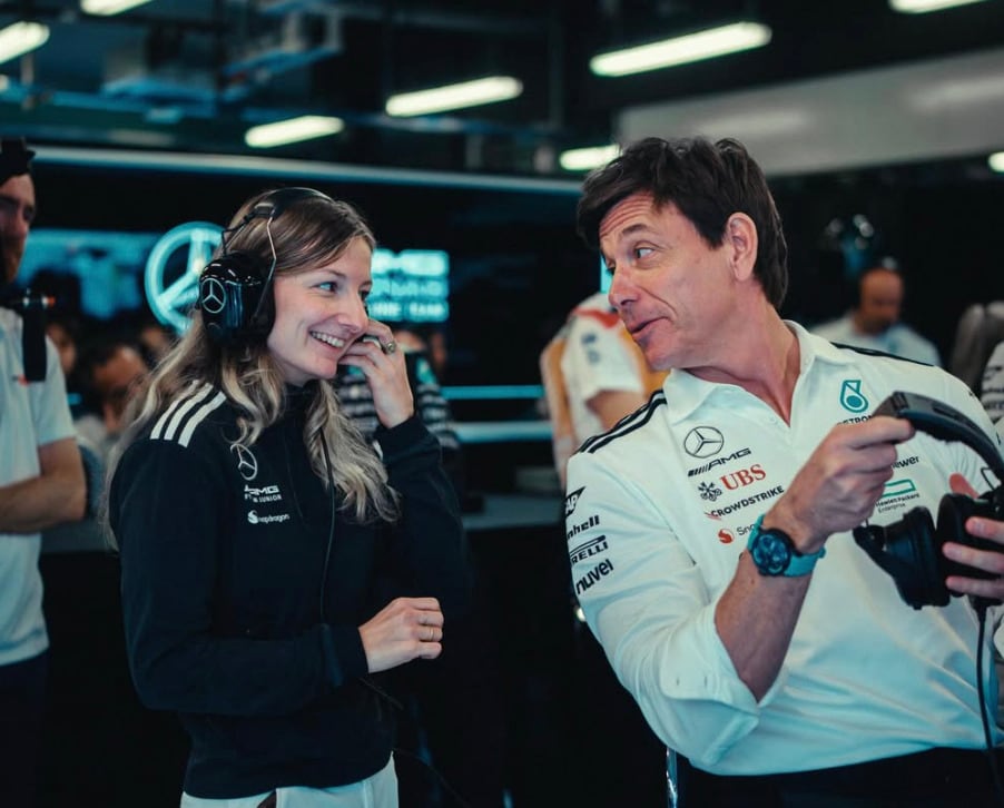 Doriane Pin con Toto Wolff