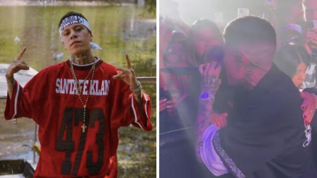 Santa Fe Klan da beso a fan