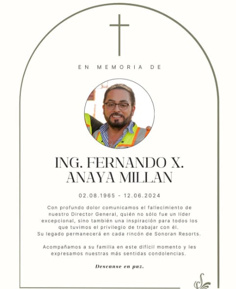 Esquela por muerte de Fernando Anaya Millán