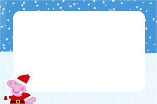 Etiquetas navideñas de Peppa Pig para imprimir