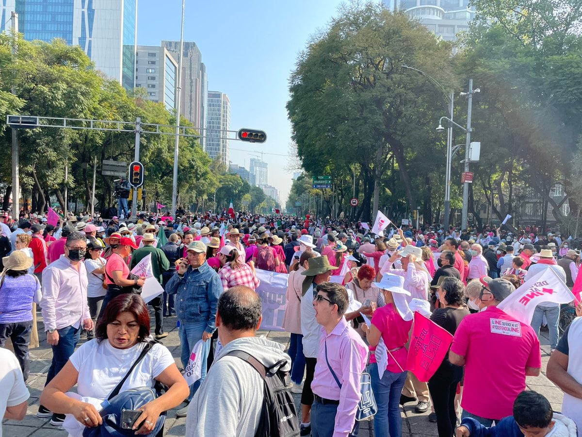 Marcha del INE en Paseo de la Reforma