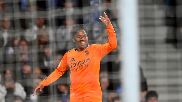 Endrick en el Real Sociedad vs Real Madrid de la Copa del Rey.