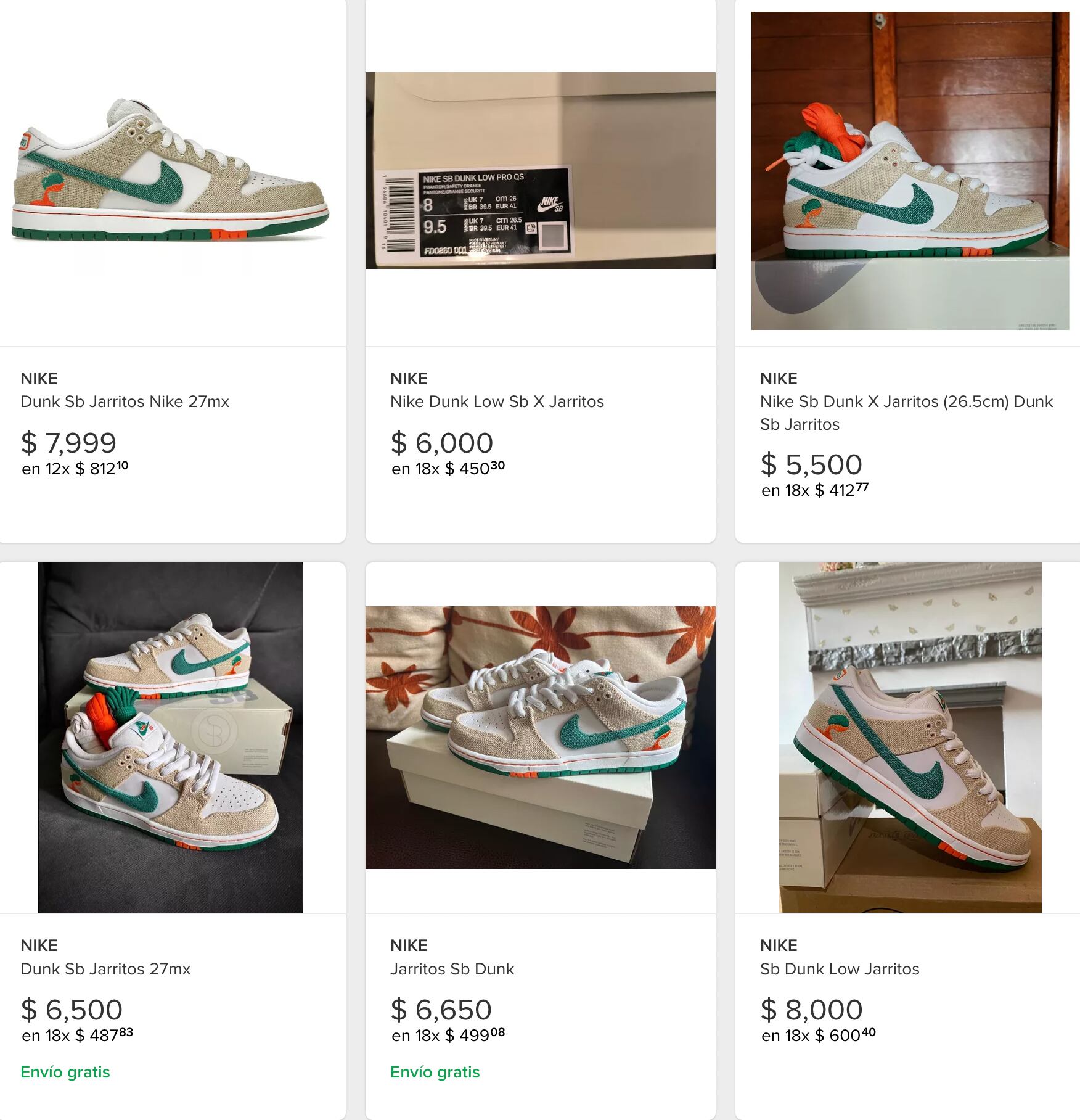 Reventa tenis Nike y Jarritos