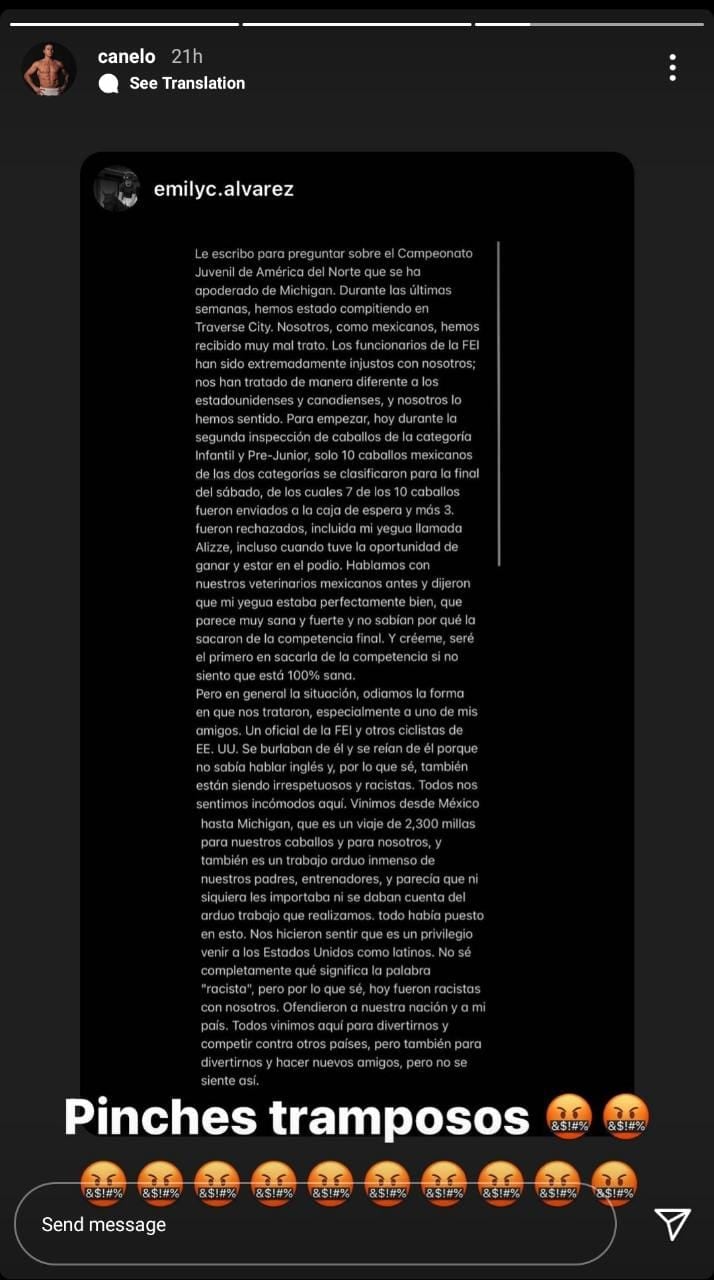 Denuncia de Emily Cinnamon Álvarez