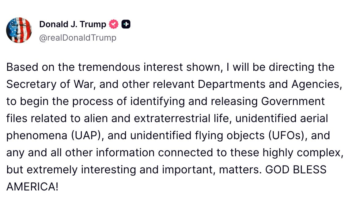 Donald Trump desclasificará información de ovnis y extraterrestres