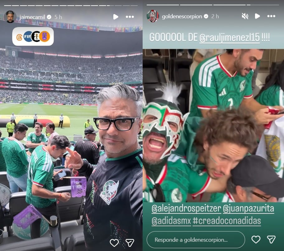 Famosos como Jaime Camil y el Escorpión Dorado acudieron al Mundial 2026