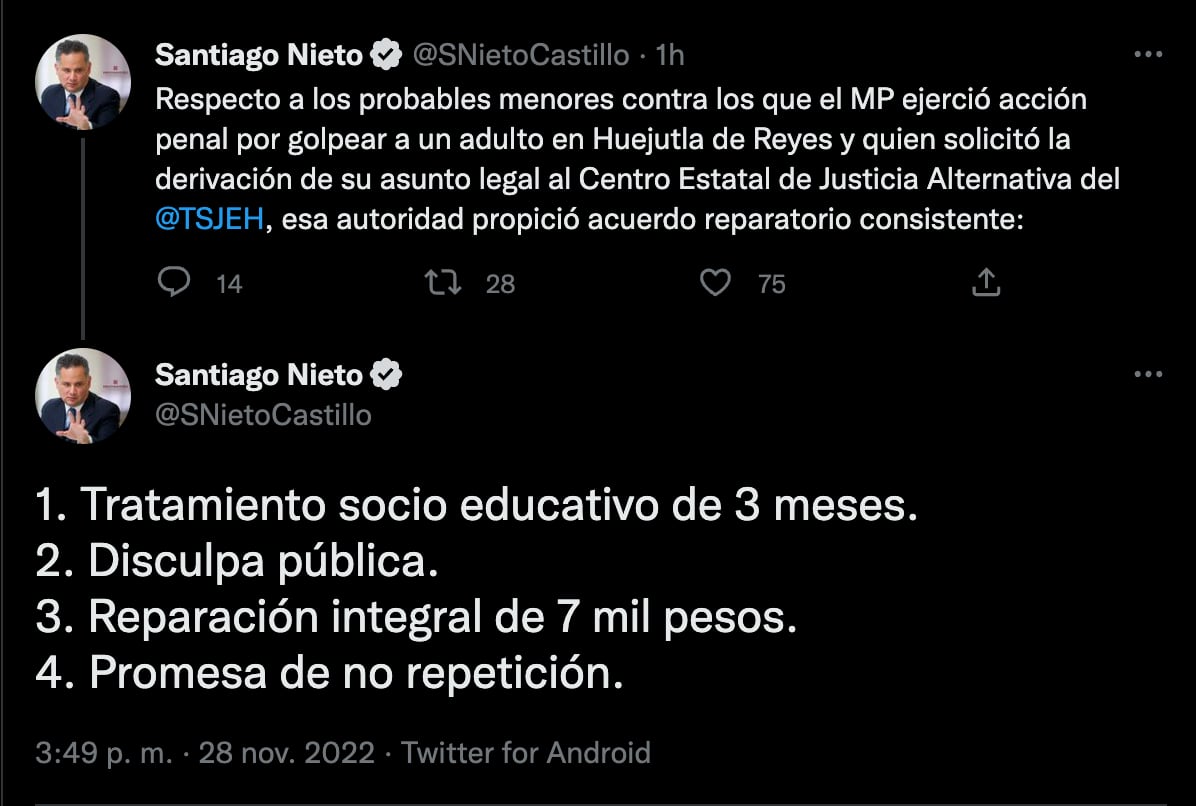 Jóvenes que golpearon a adulto mayor en Hidalgo reciben castigo: tendrán que disculparse y prometer no volverlo a hacer