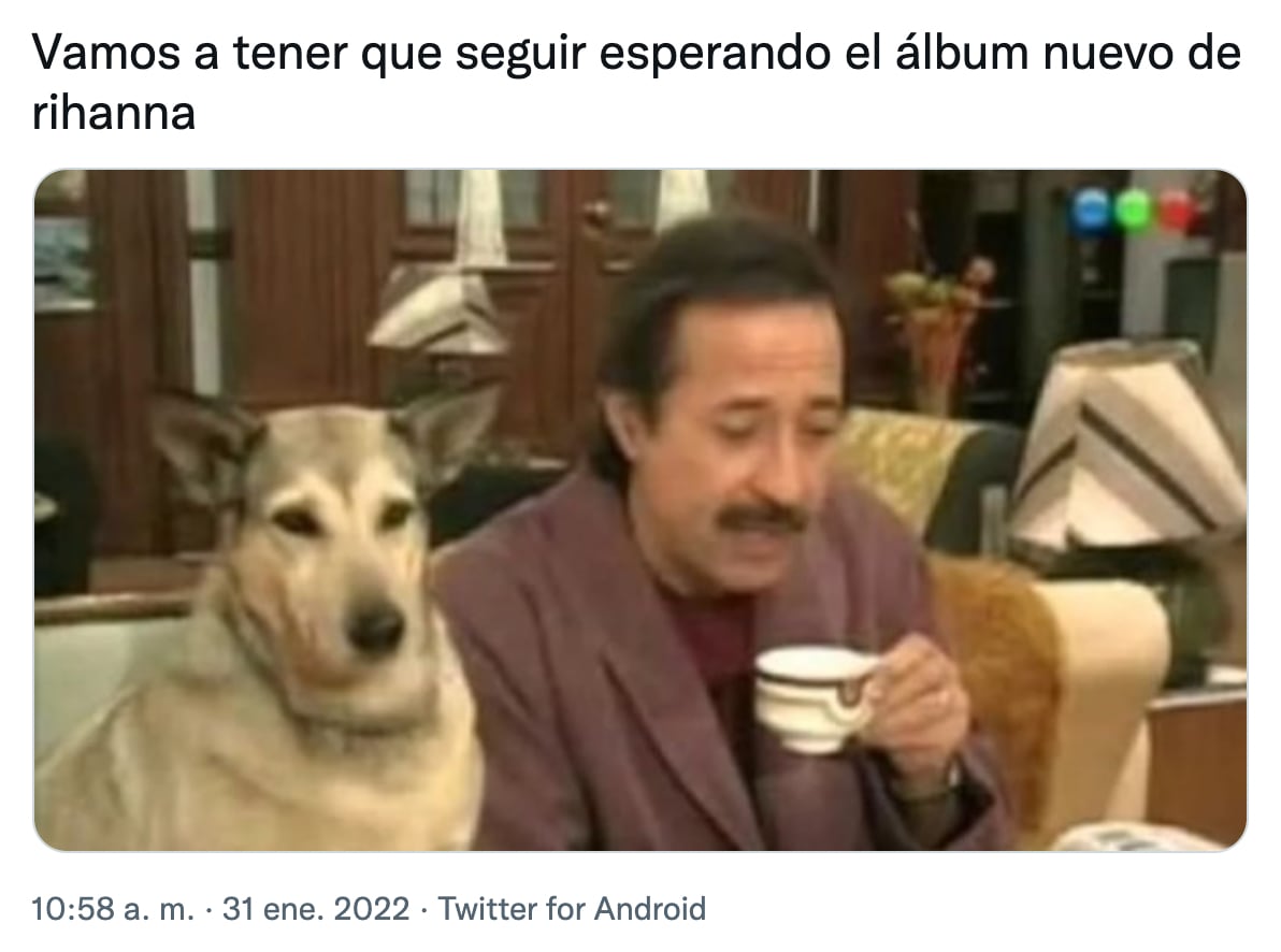 Meme sobre el embarazo de Rihanna