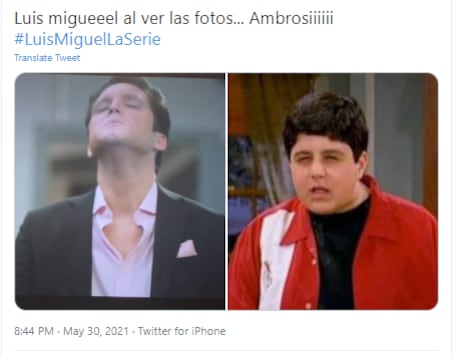 Meme sobre 'Luis Miguel, la serie'.