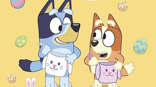 Dibujos de Bluey de Pascua con Bingo