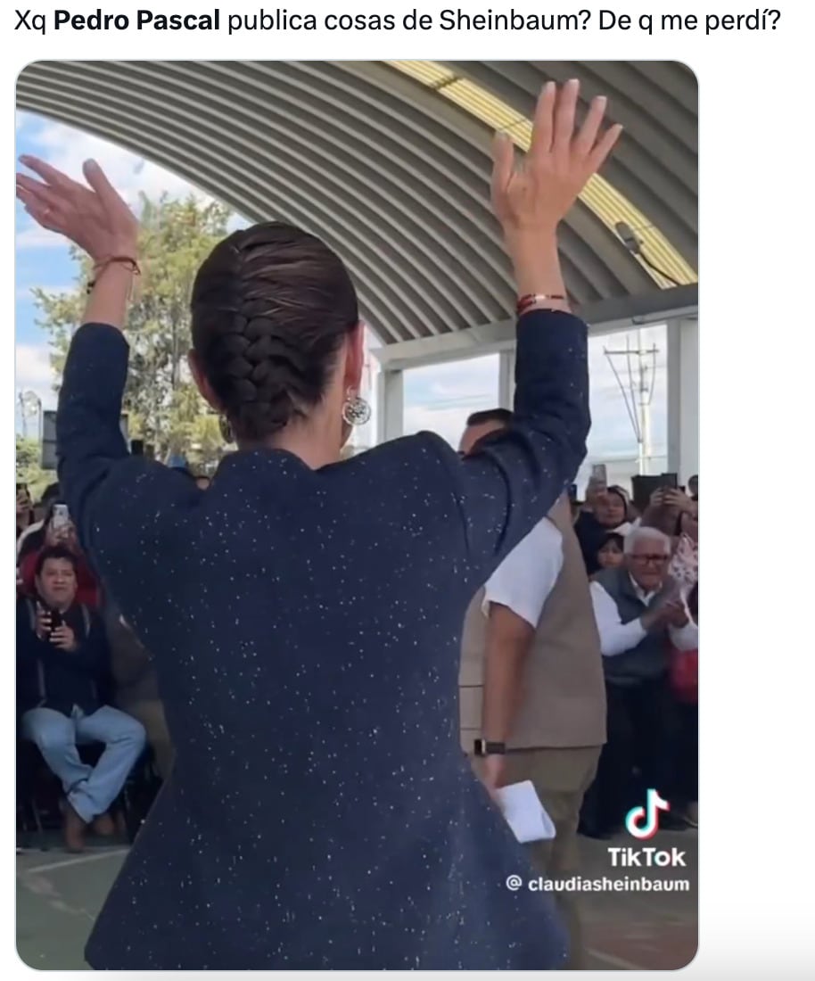 Pedro Pascal comparte en sus historias de Instagram un video de Claudia Sheinbaum