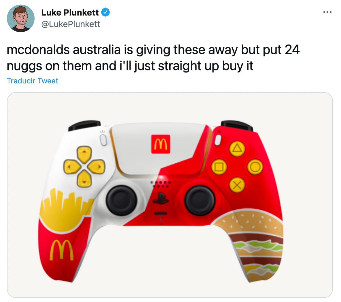 Control de PS5 por McDonald's