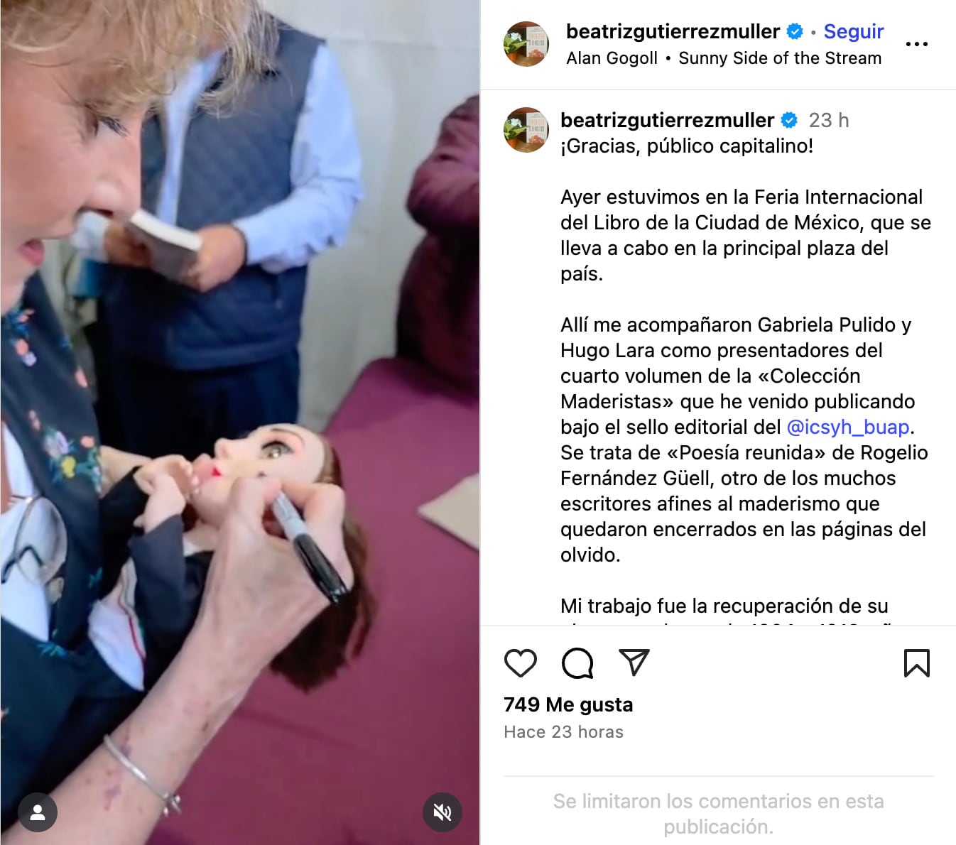 Beatriz Gutiérrez Müller tuvo una presentación en la FIL del Zócalo