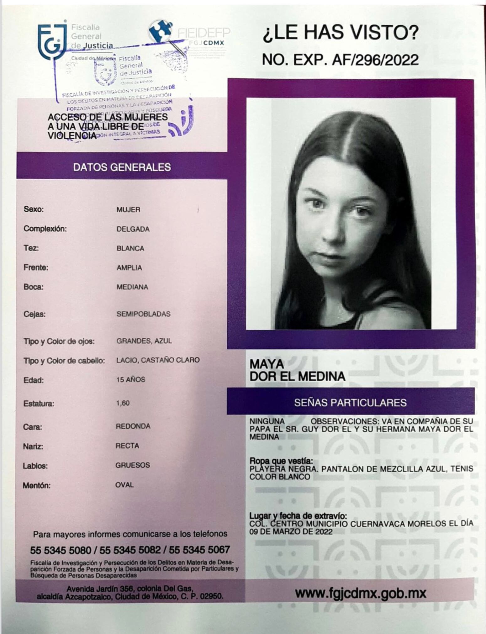 Maya Dor El Medina, sobrina de Nicolás Celis
