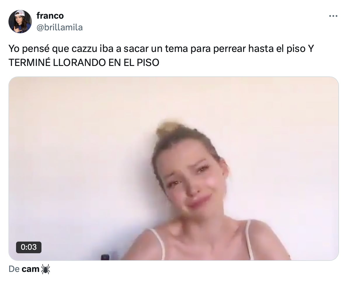 Cazzu deja memes dolidos por La Cueva