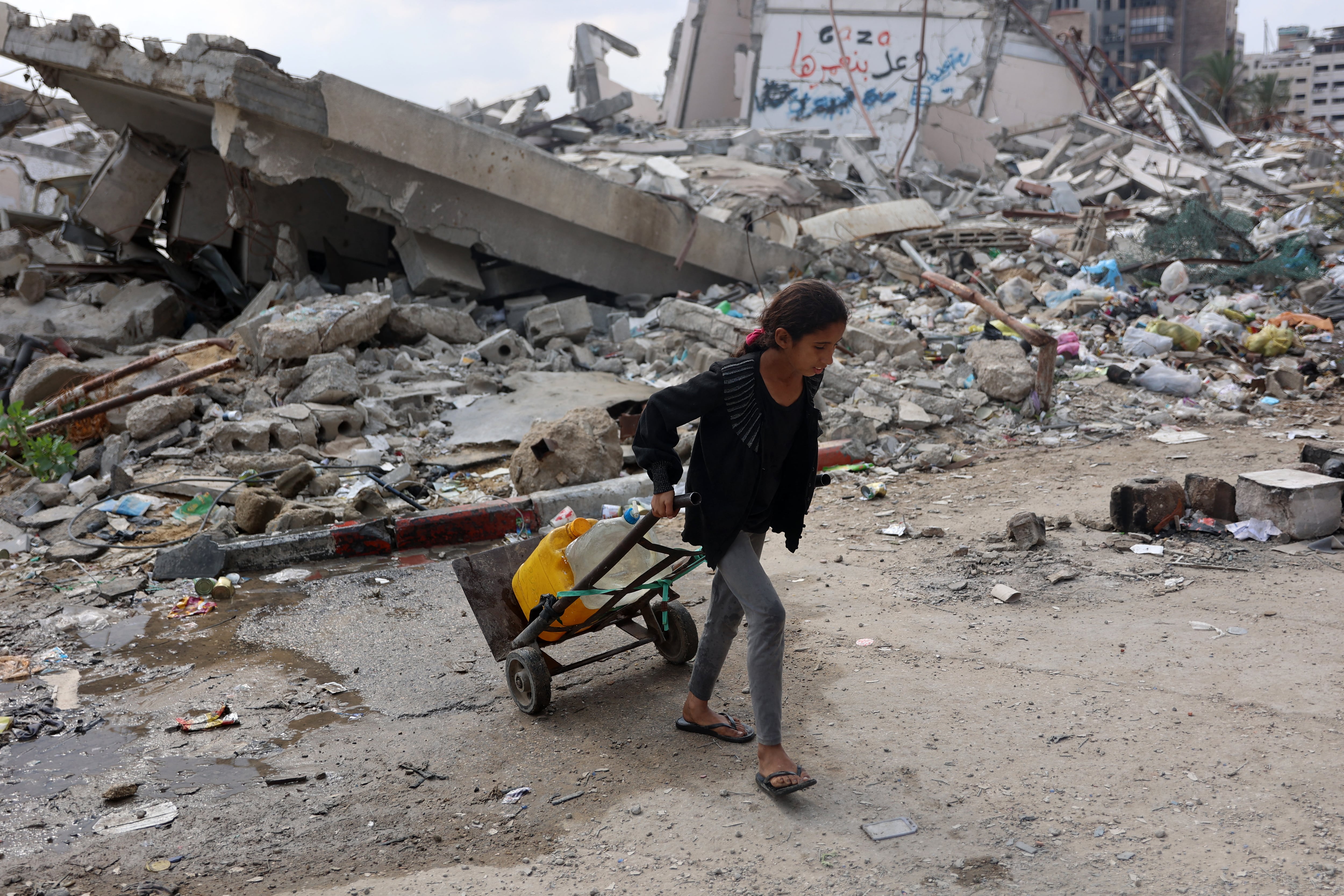 Edificios destruidos en Gaza por guerra con Israel