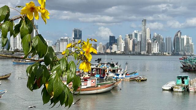 El amarillo es el color favorito de los chinos. Al fondo, el skyline de Panamá/Foto: Plácido Garza