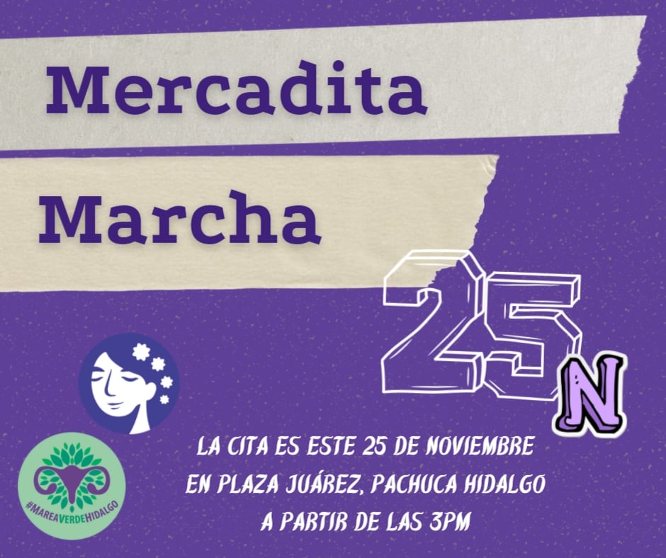 Protestas en Hidalgo por el 25N