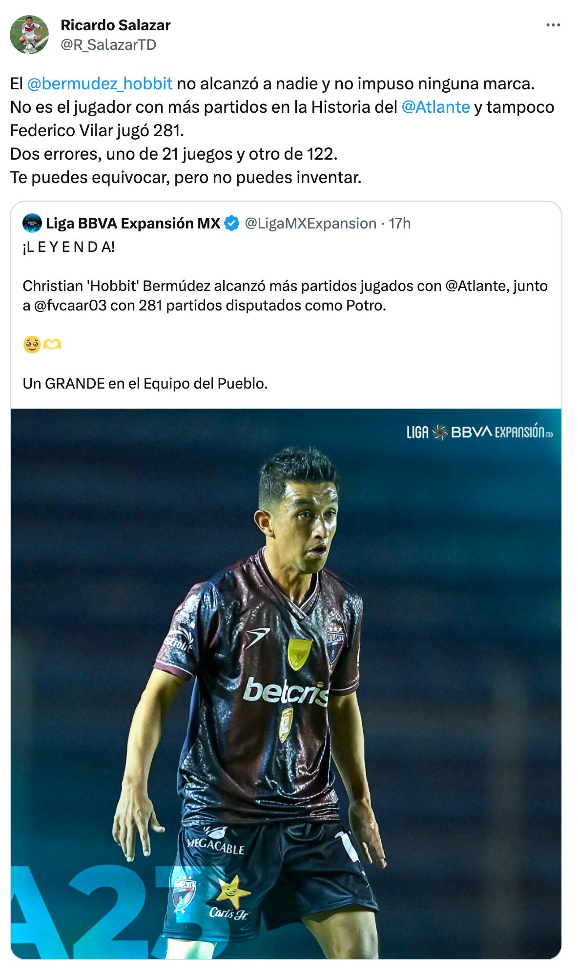 Desmienten récord del Hobbit Bermúdez