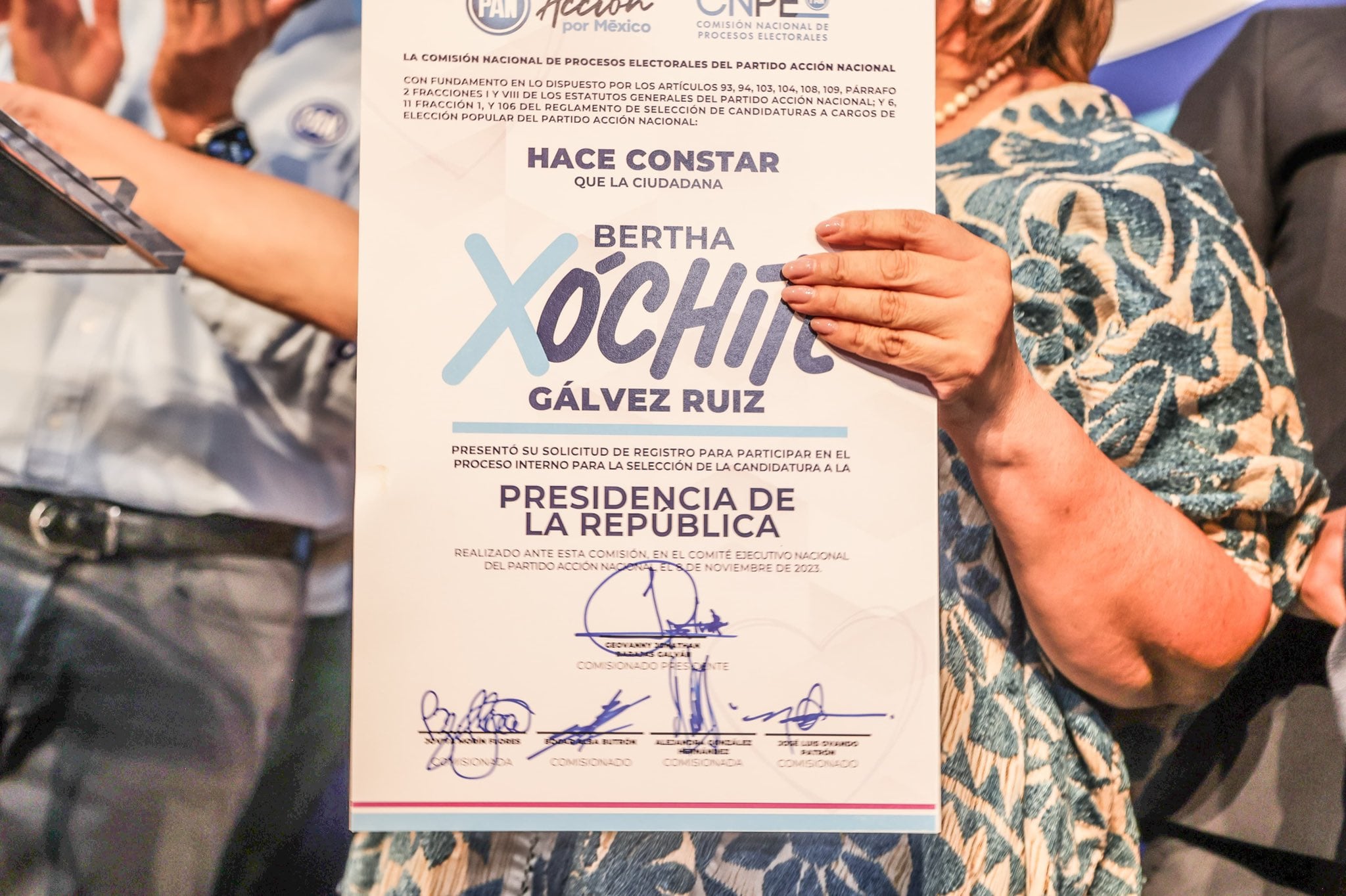 Xóchitl Gálvez se registra como precandidata presidencial. / Tomada de X