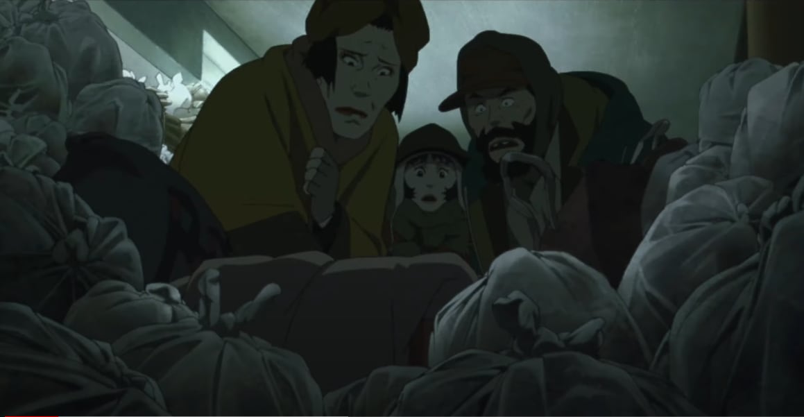 Escena de la película Tokyo Godfathers