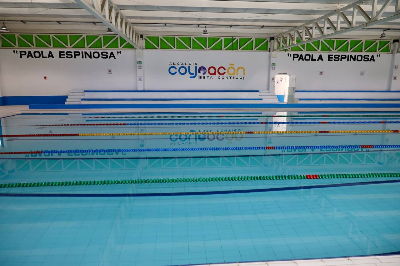 Giovani Gutiérrez reabre alberca semiolímpica "Paola Espinosa" en Villa Panamericana.