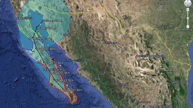 <p>El huracán se localiza a 40 kilómetros al noreste de Santa Fe, Baja California Sur.</p>
