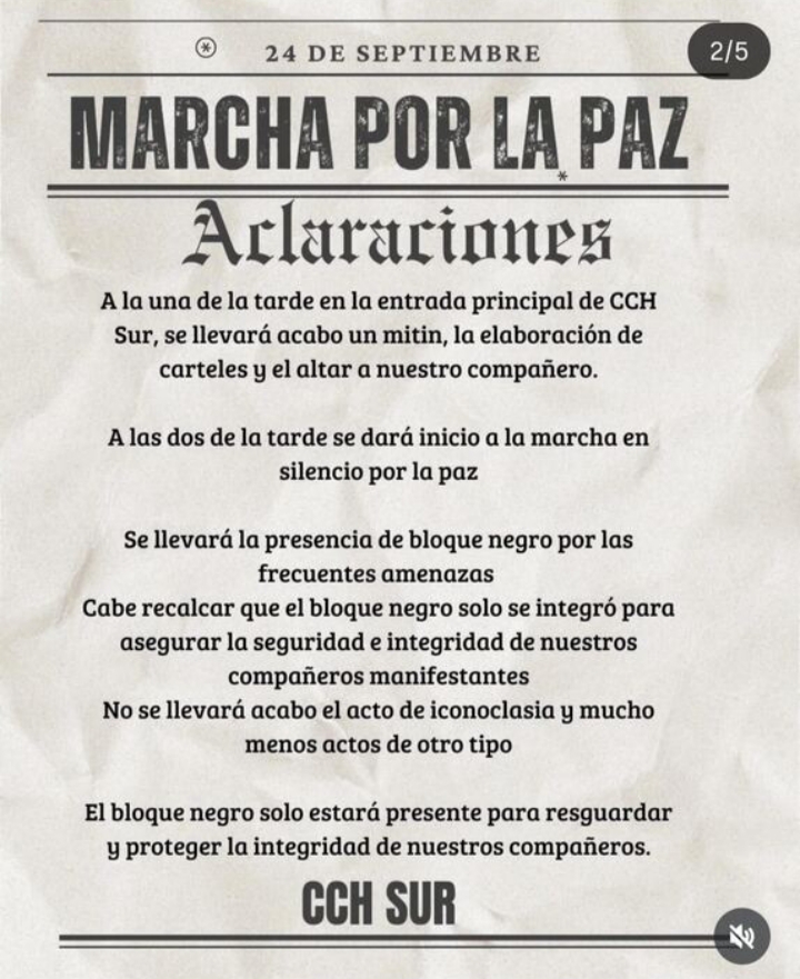 Marcha CCH Sur